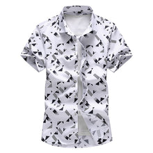 Load image into Gallery viewer, QUANBO Plus size 5XL 6XL 7XL  Men Shirt 2019 New Arrival Summer Fashion Print Casual Short Sleeve Shirts Brand Clothing