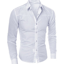 Load image into Gallery viewer, SHUJIN 5XL Casual Long Sleeve Formal Shirts Men Slim Fit Basic Business Dress Shirts Office Social Blouse Shirts Homme Tops