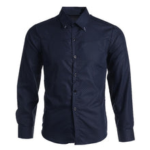 Load image into Gallery viewer, SHUJIN 5XL Casual Long Sleeve Formal Shirts Men Slim Fit Basic Business Dress Shirts Office Social Blouse Shirts Homme Tops