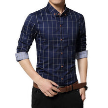 Load image into Gallery viewer, SHUJIN 5XL Casual Long Sleeve Formal Shirts Men Slim Fit Basic Business Dress Shirts Office Social Blouse Shirts Homme Tops