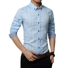 Load image into Gallery viewer, SHUJIN 5XL Casual Long Sleeve Formal Shirts Men Slim Fit Basic Business Dress Shirts Office Social Blouse Shirts Homme Tops