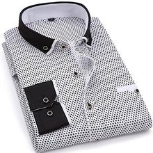 Load image into Gallery viewer, Fashion Print Casual Men Long Sleeve Shirt Stitching Fashion Pocket Design Fabric Soft Comfortable Men Dress Slim Fit Style 8XL