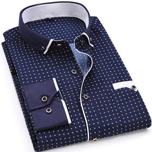 Load image into Gallery viewer, Fashion Print Casual Men Long Sleeve Shirt Stitching Fashion Pocket Design Fabric Soft Comfortable Men Dress Slim Fit Style 8XL