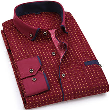 Load image into Gallery viewer, Fashion Print Casual Men Long Sleeve Shirt Stitching Fashion Pocket Design Fabric Soft Comfortable Men Dress Slim Fit Style 8XL