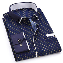 Load image into Gallery viewer, Fashion Print Casual Men Long Sleeve Shirt Stitching Fashion Pocket Design Fabric Soft Comfortable Men Dress Slim Fit Style 8XL
